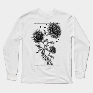 Black Hole Sunflower Long Sleeve T-Shirt